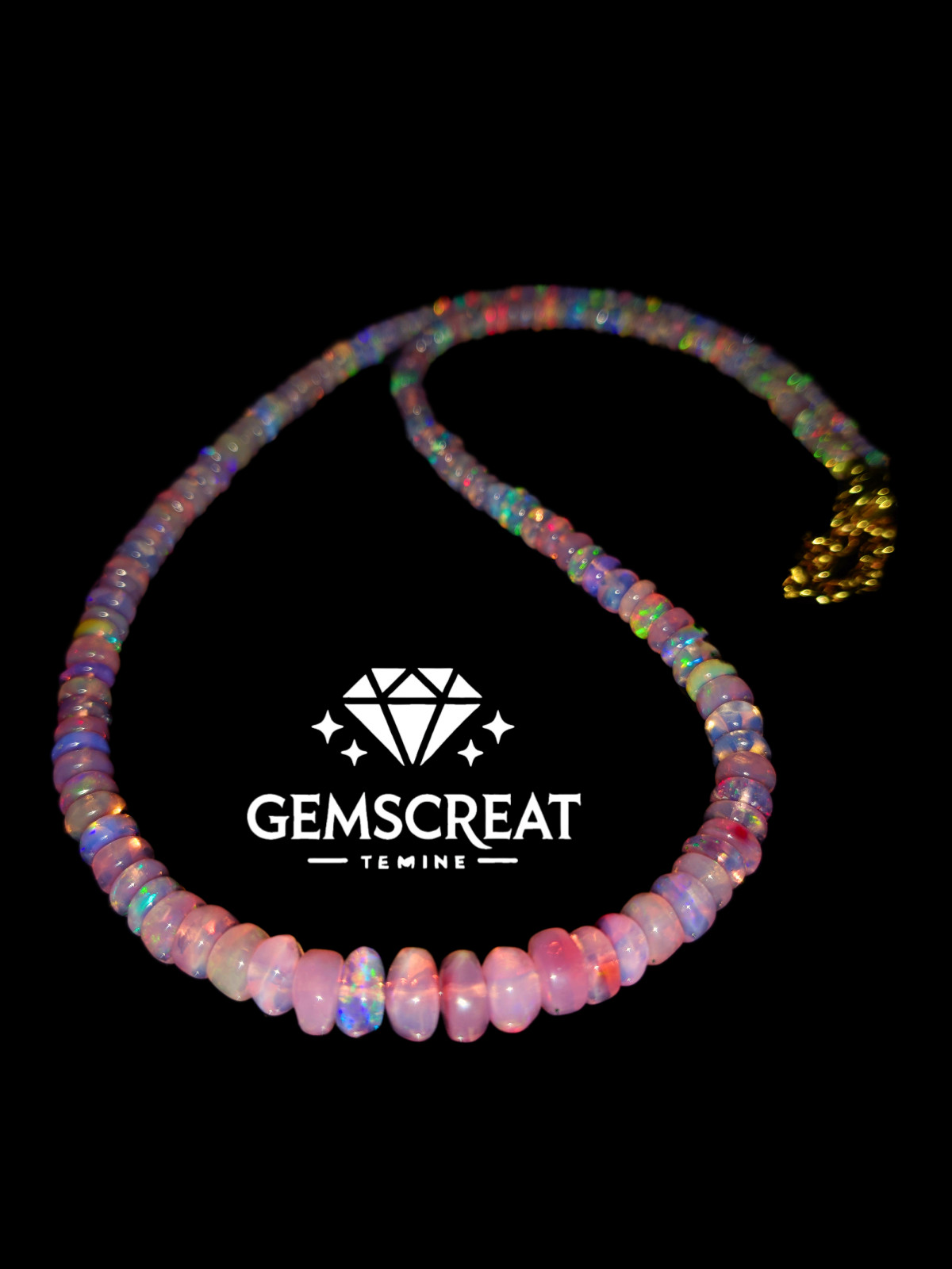 3-6 mm Natural Ethiopian Welo Fire Opal Beads 16″ Necklace Genuine Opal AA44