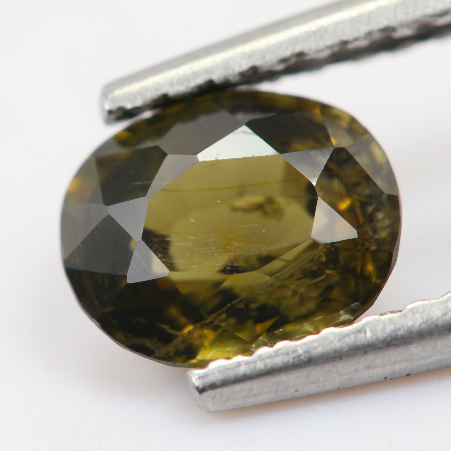 1.25 Cts Oval Shape Natural Zircon Yellowish Green Loose Gemstone From SriLanka