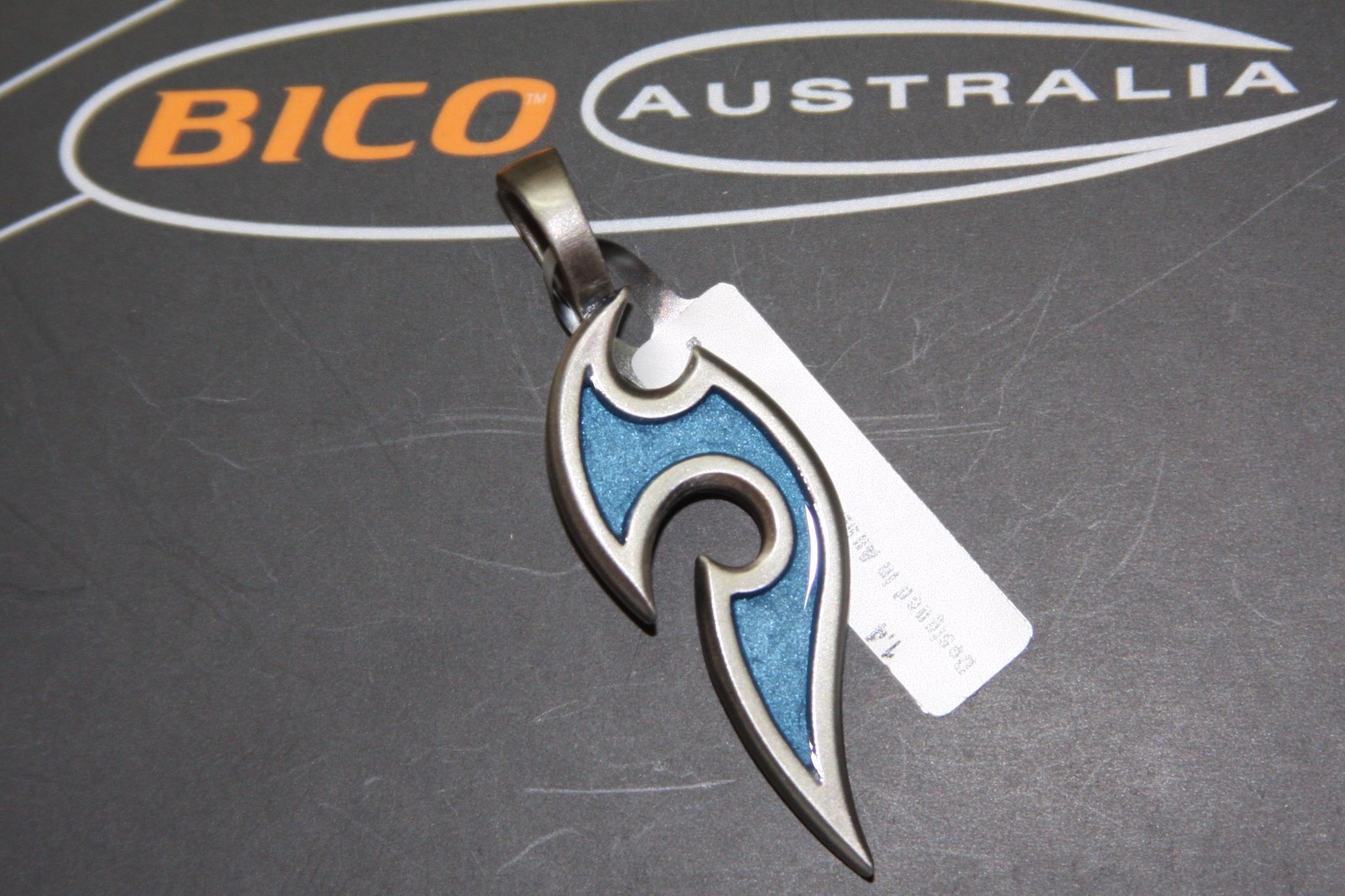 BICO Australia’s TITIK (B114) silver plated pendant with light blue accent