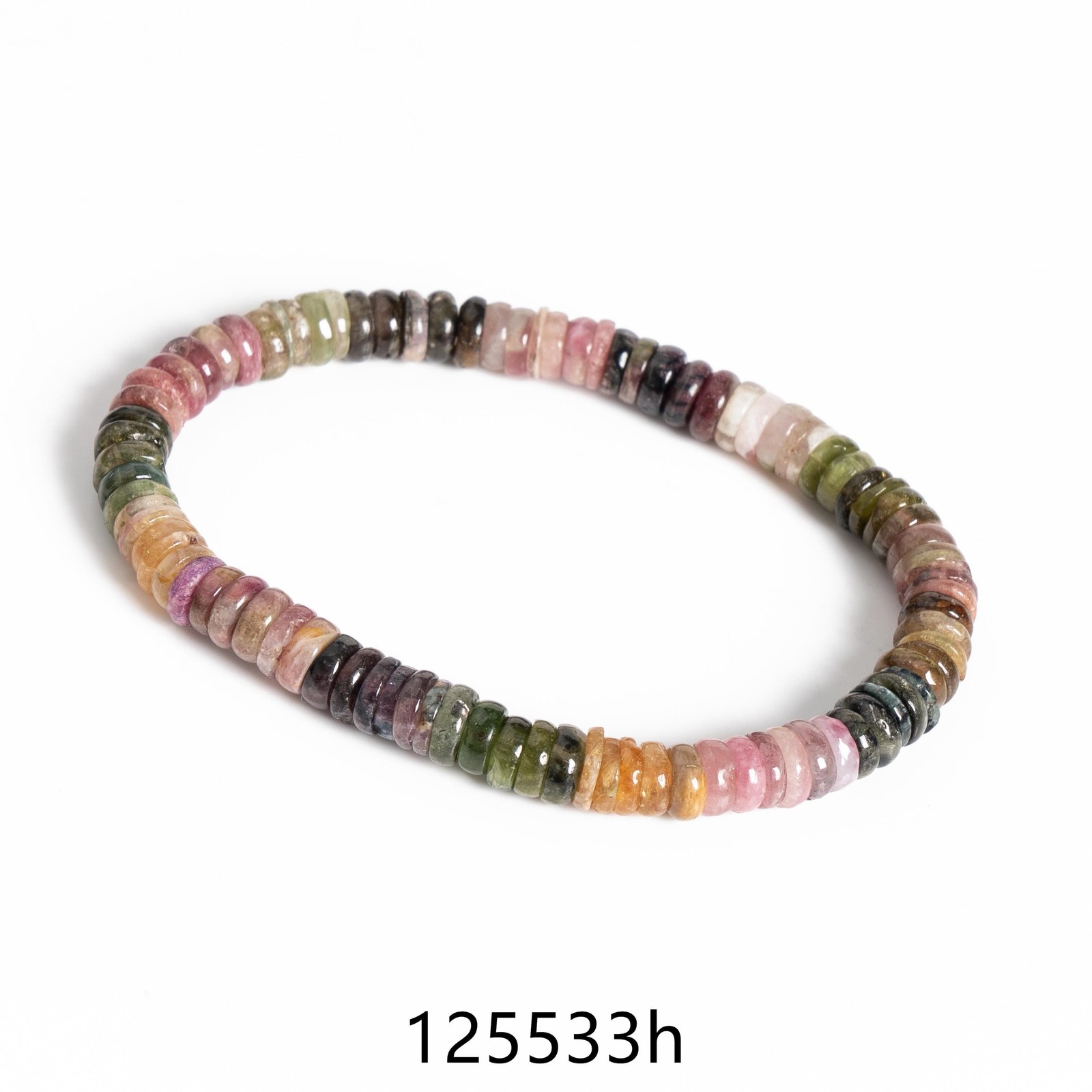 Natural Rondelle Multicolor Tourmaline Beads 4MM 5MM 6MM Gemstone Bracelet 7″