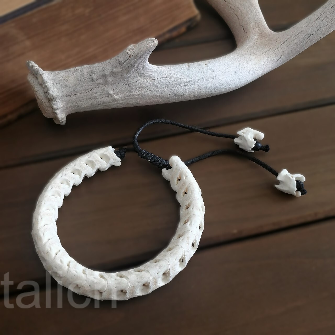 Real Snake Vertebrates Bone Hand Braided Bracelet White Adjustable Unisex Cool