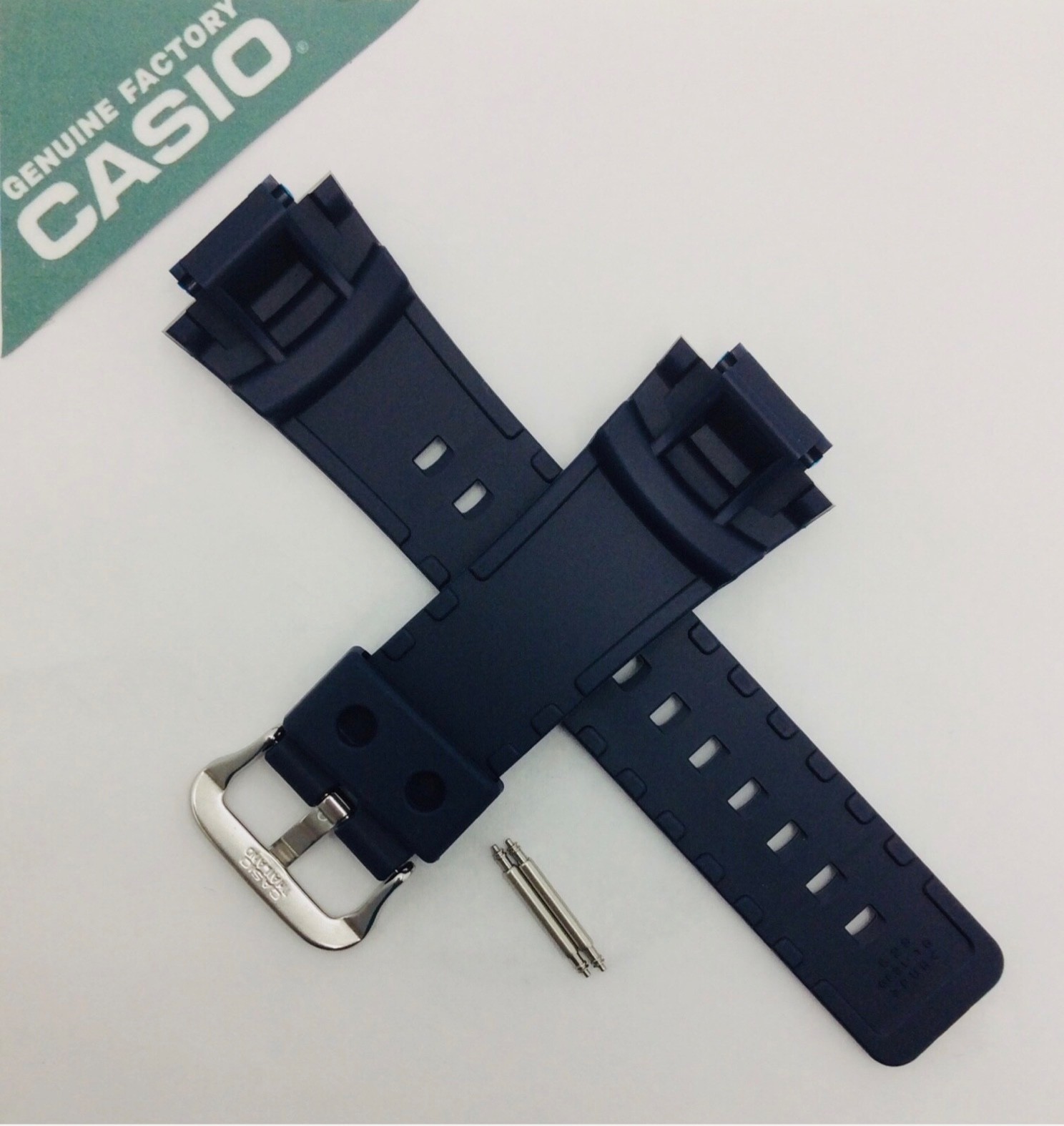CASIO G-SHOCK Watch Band Strap G-100 G-2110 G-2310 G-2400 blue 10001491 + PINS