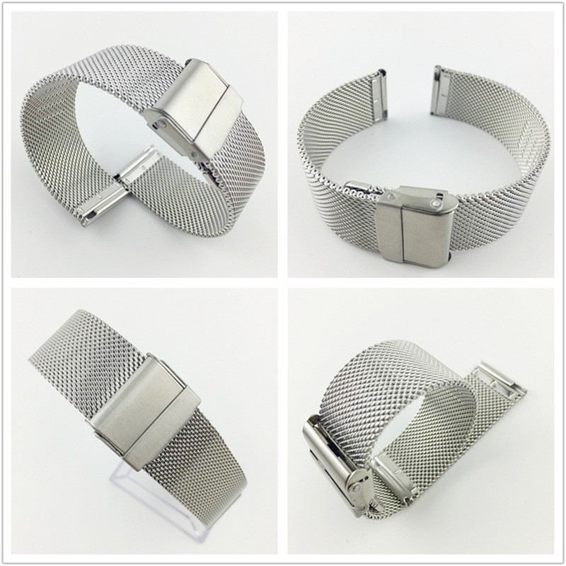 0.6 Line Milanese Quick Release Watch Strap Stainless Steel Mesh band 12mm-24mm