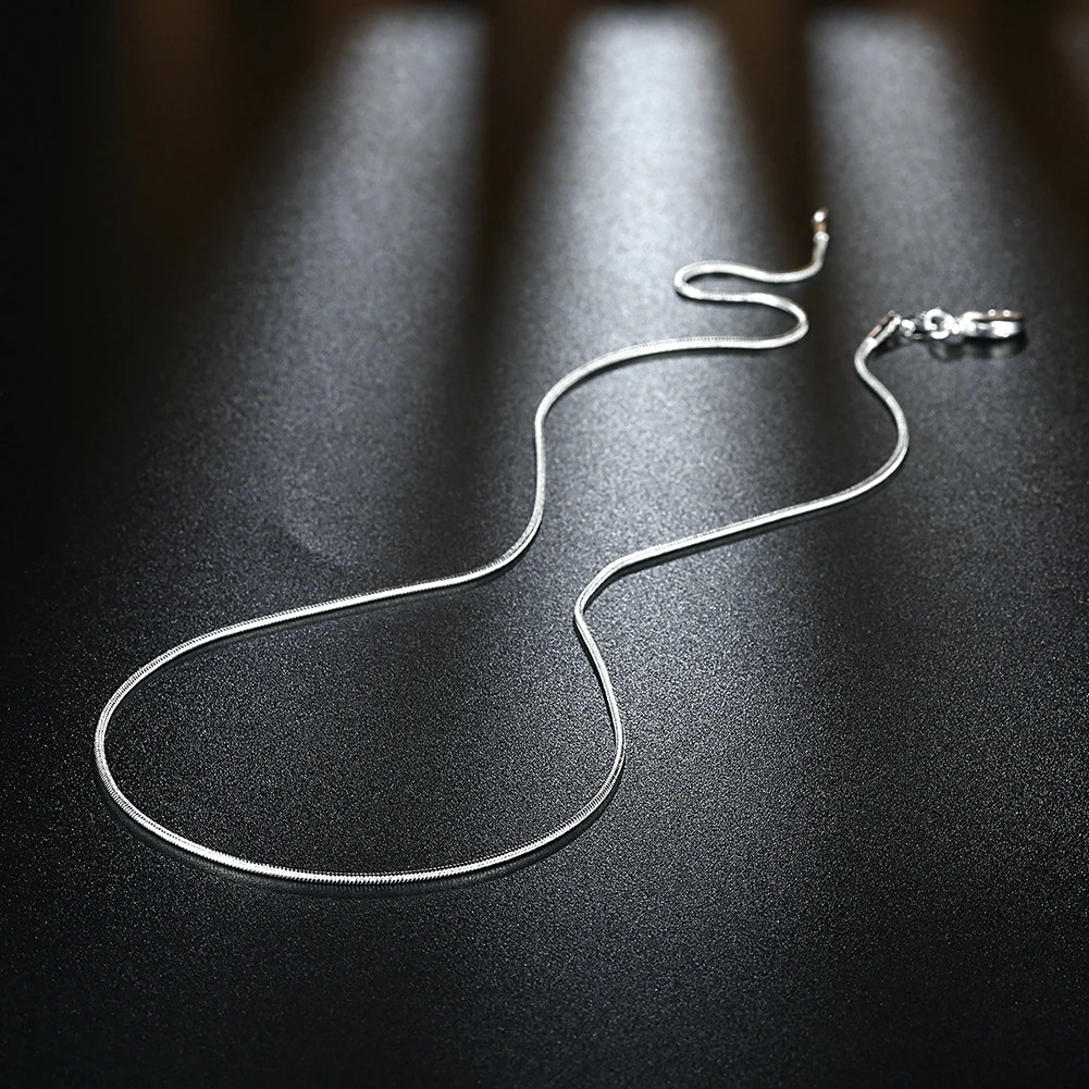 10pcs 925 sterling silver fine 1MM snake chain necklace for women…