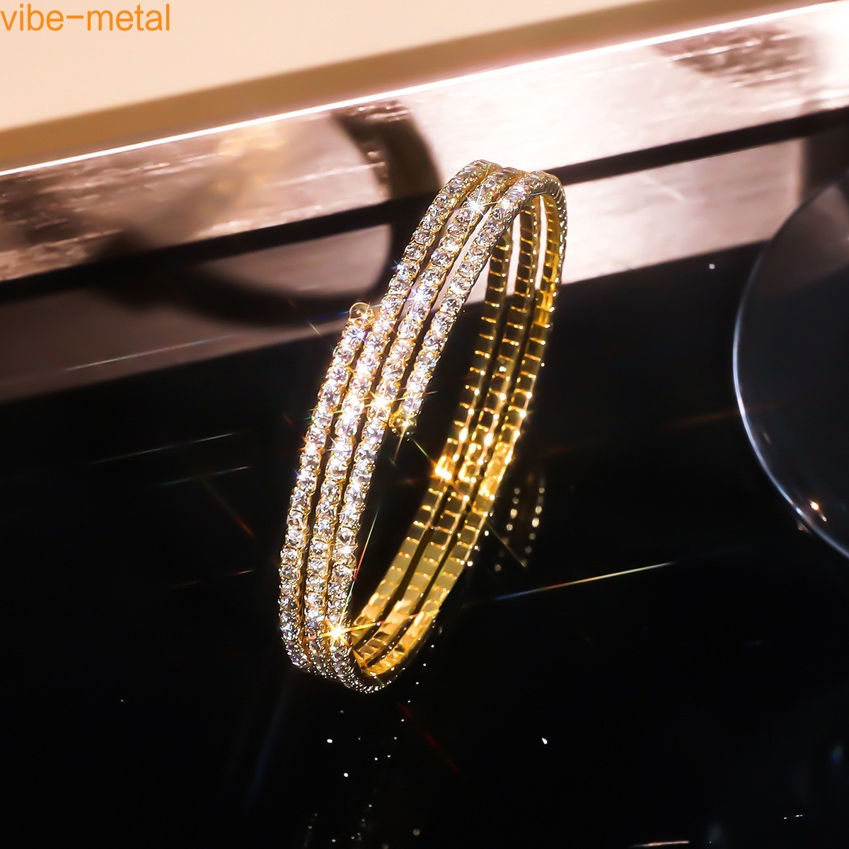 Sparkling Crystal Oval Chain Bracelet, Elegant Women’s Jewelry for Mother’s Day