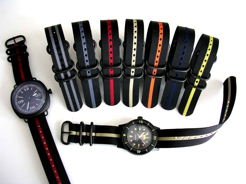 22mm NATO G10 1pc UTC PVD Nylon Smart Watchband replacement Dive strap IW SUISSE