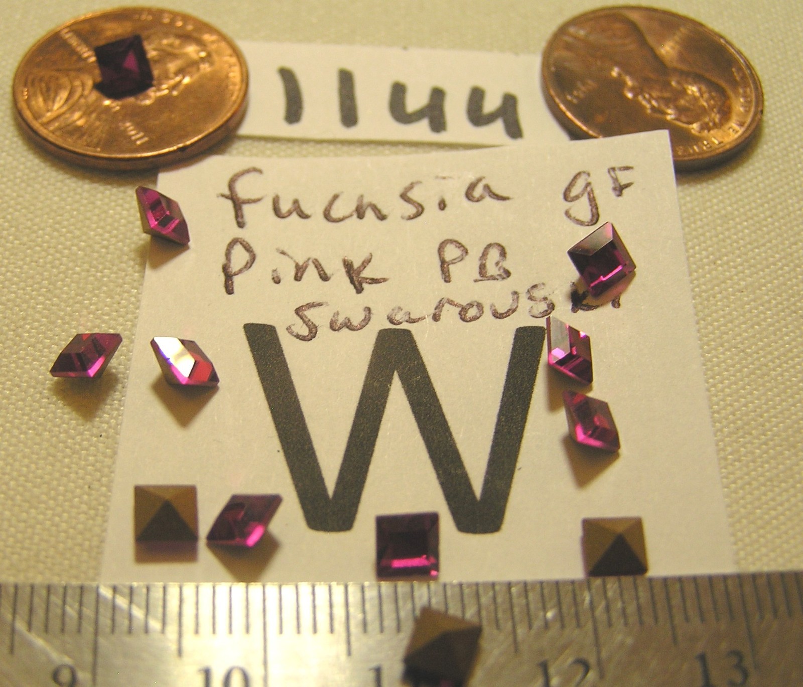 Vtg 4mm Square Swarovski Czech GF UF Pointed back Flat Rhinestone Jewelry Repair
