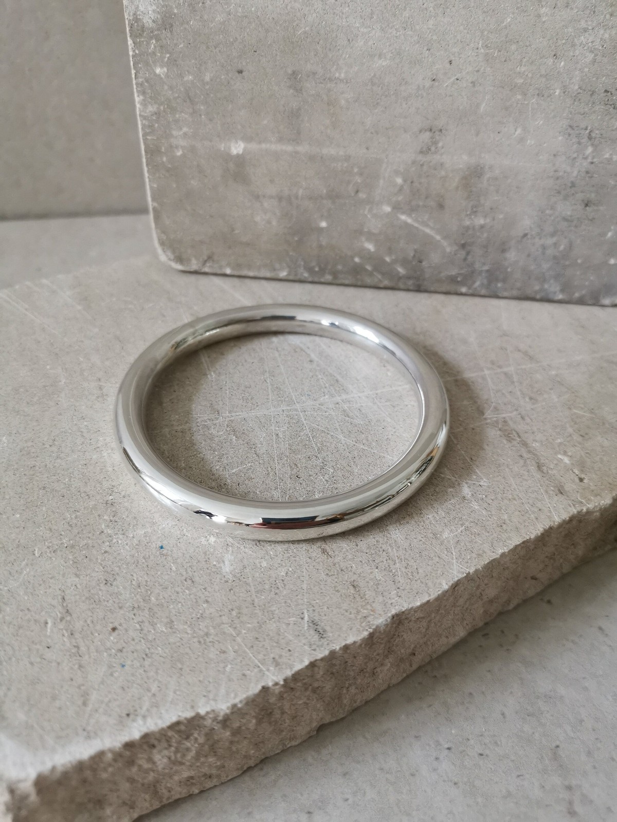 Sterling Silver Chunky Bracelet, Statement Bracelet Silver 925, Wide A