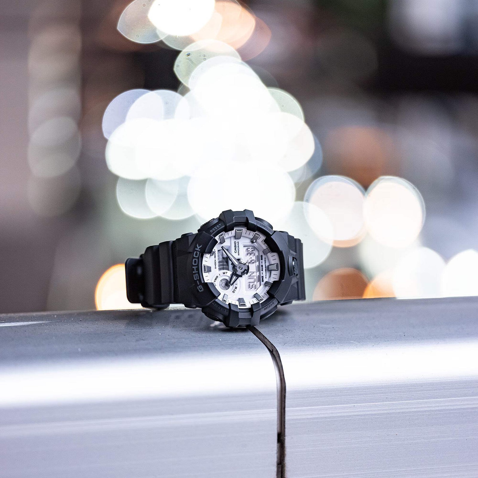CASIO G-SHOCK GA-700WD-1A GA700WD-1A WHITE DIAL BLACK MEN’S WATCH