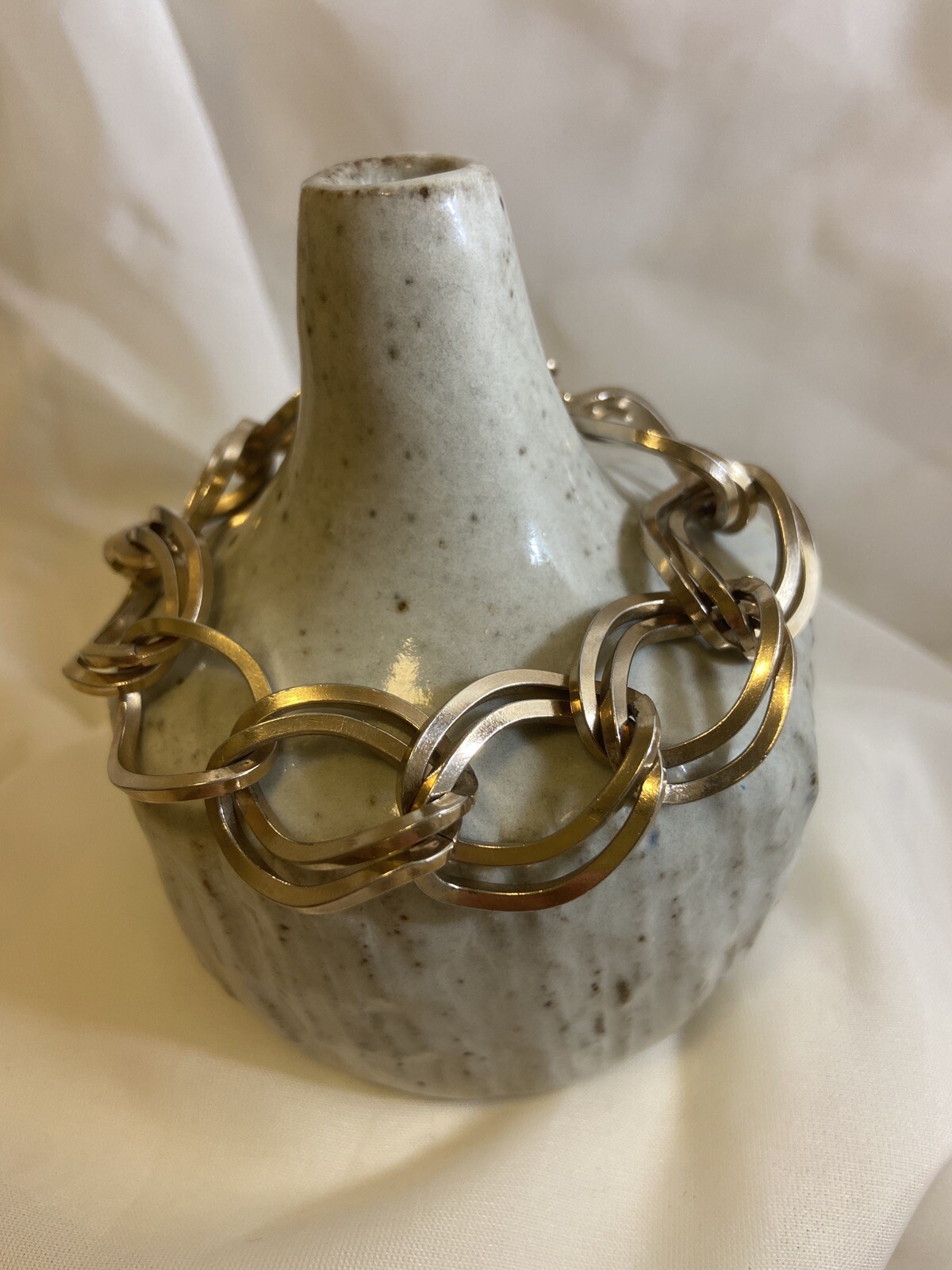 Vintage Bartek Bracelet – Large Double Curb Link Beautiful Gold Tone Bracelet!