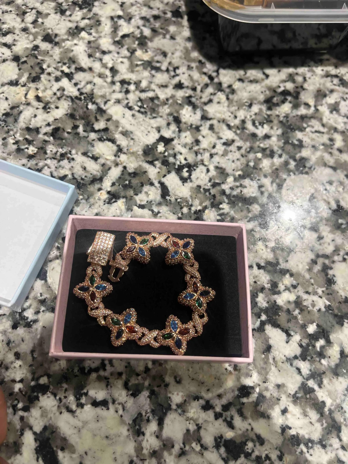 Hip Hop Flower Cuban Vvs Moissanite Iced Out Bracelets