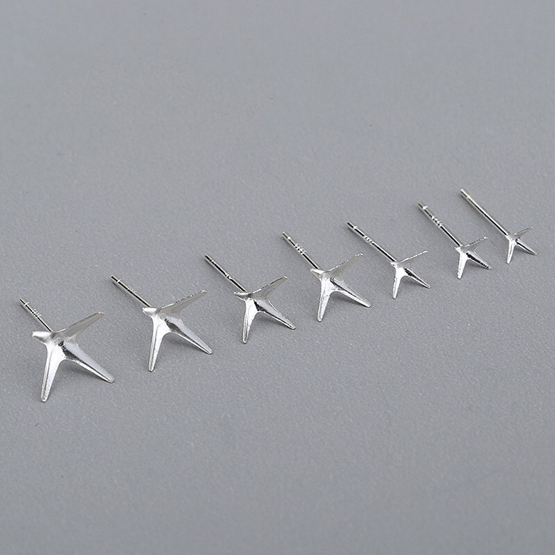 925 Sterling Silver Earring Post Setting w/ Back Fit 2mm 3mm 4mm 5mm 6mm 7mm 8mm