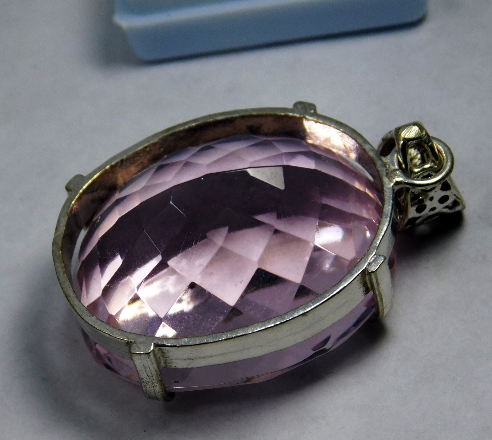 Natural 101.20 Ct Certified Brazilian Pink Kunzite Pendant Oval Cut Gemstone ~