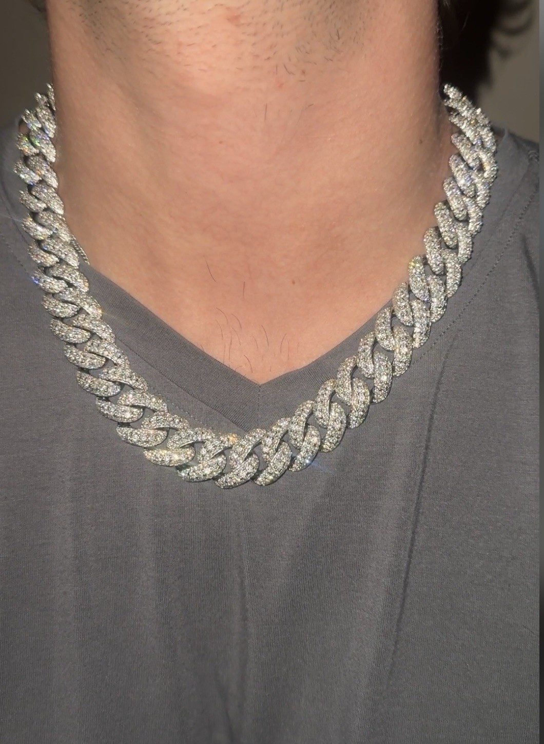 18MM Iced Out Cuban Link Chain AAAAA CZ Gold Plated Brass Hip Hop Necklace 20”