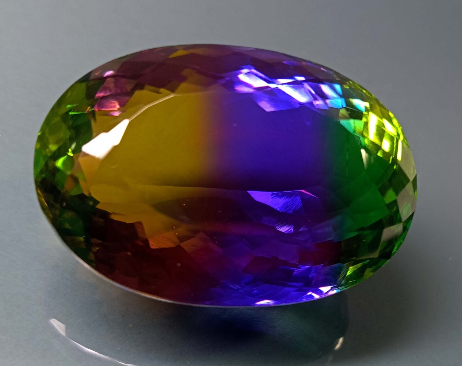 Bi-Colour 72+ Ct Natural Tourmaline Oval Cut Certified Loose Gemstone For Gift