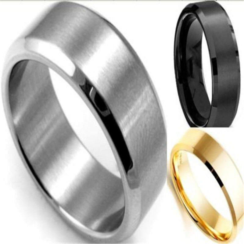 Mens Womens Charm Circle Ring Pendant Silver Stainless Steel Chain Necklace