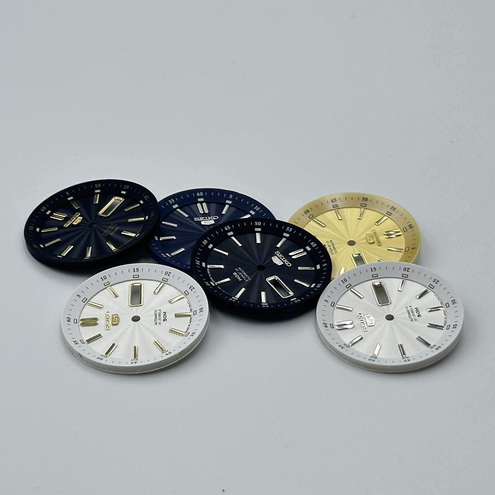 35.5mm Sun Pattern Watch Dial Green Lume Dual Calendar for NH35 Nh36 Movement