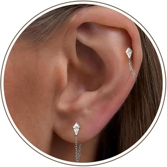 16G 18G Titanium Cartilage Earrings Helix Conch Tragus Huggie Hoop Piercing