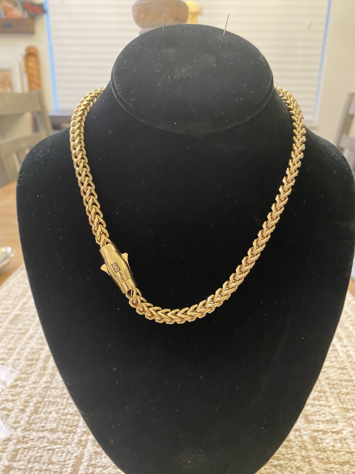 6mm Monaco Franco Necklace 18” Long Gold Plated