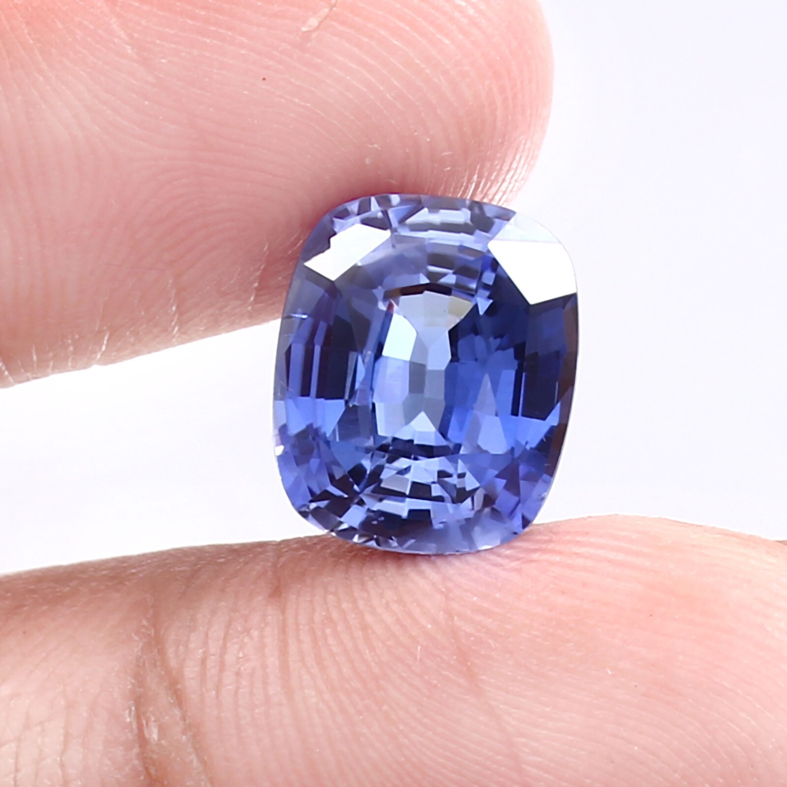 AAA Natural Flawless Ceylon Blue Sapphire Loose Cushion Gemstone Cut 12×10 MM