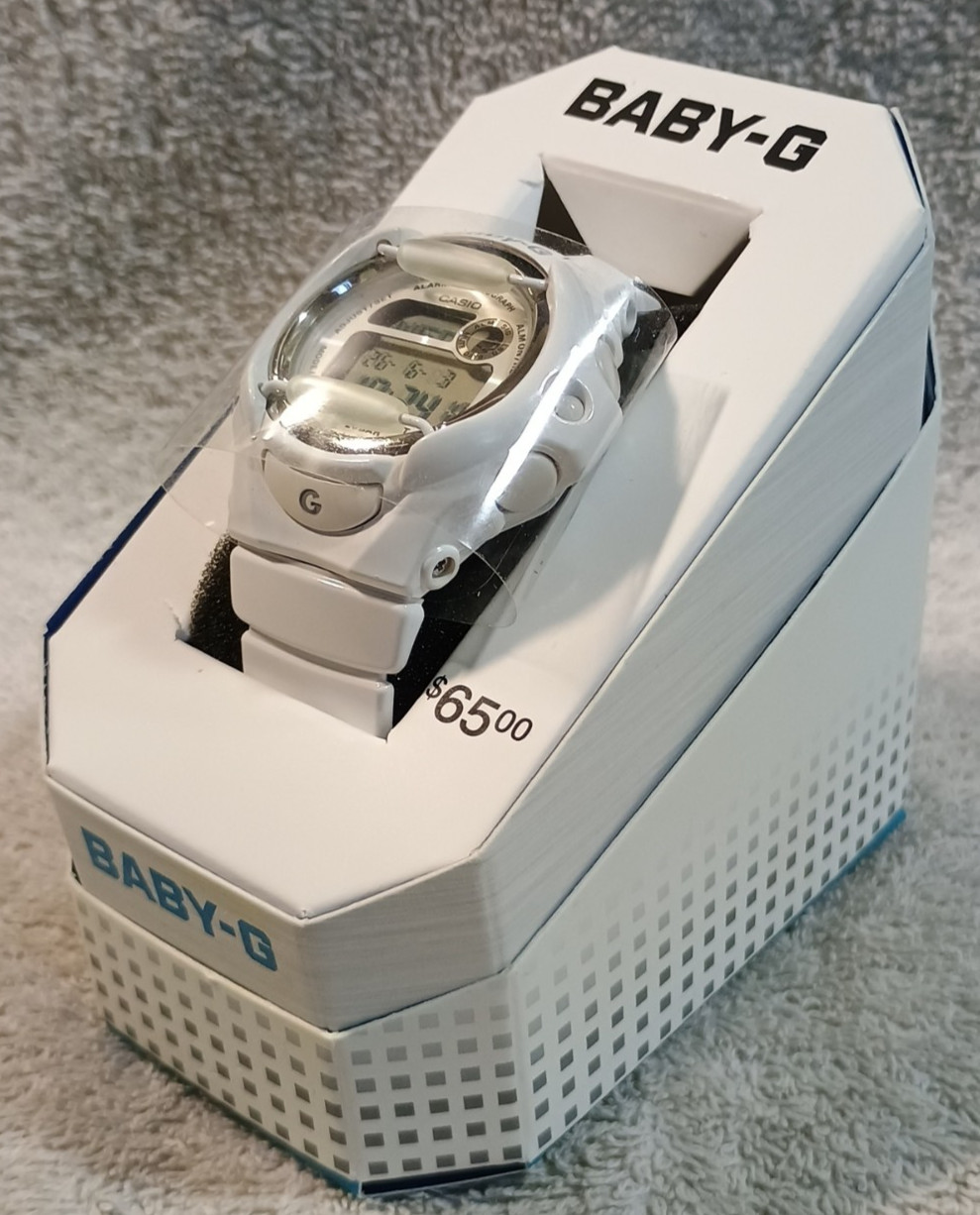 Casio Watch Baby-G BG169R-7AMTN Digital White Discontinued Colorway, New In Box