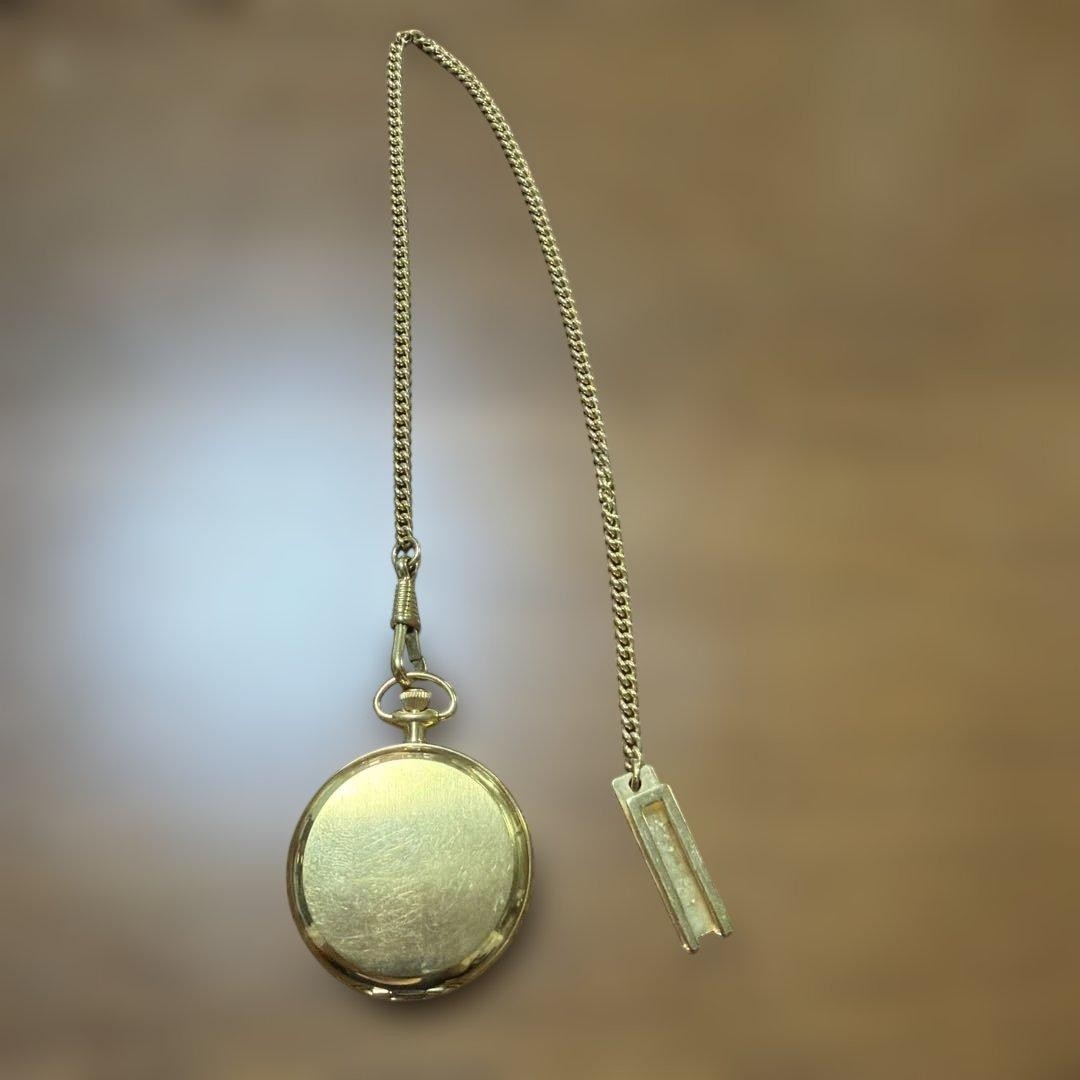 Gold-colored pocket watch, Citizen