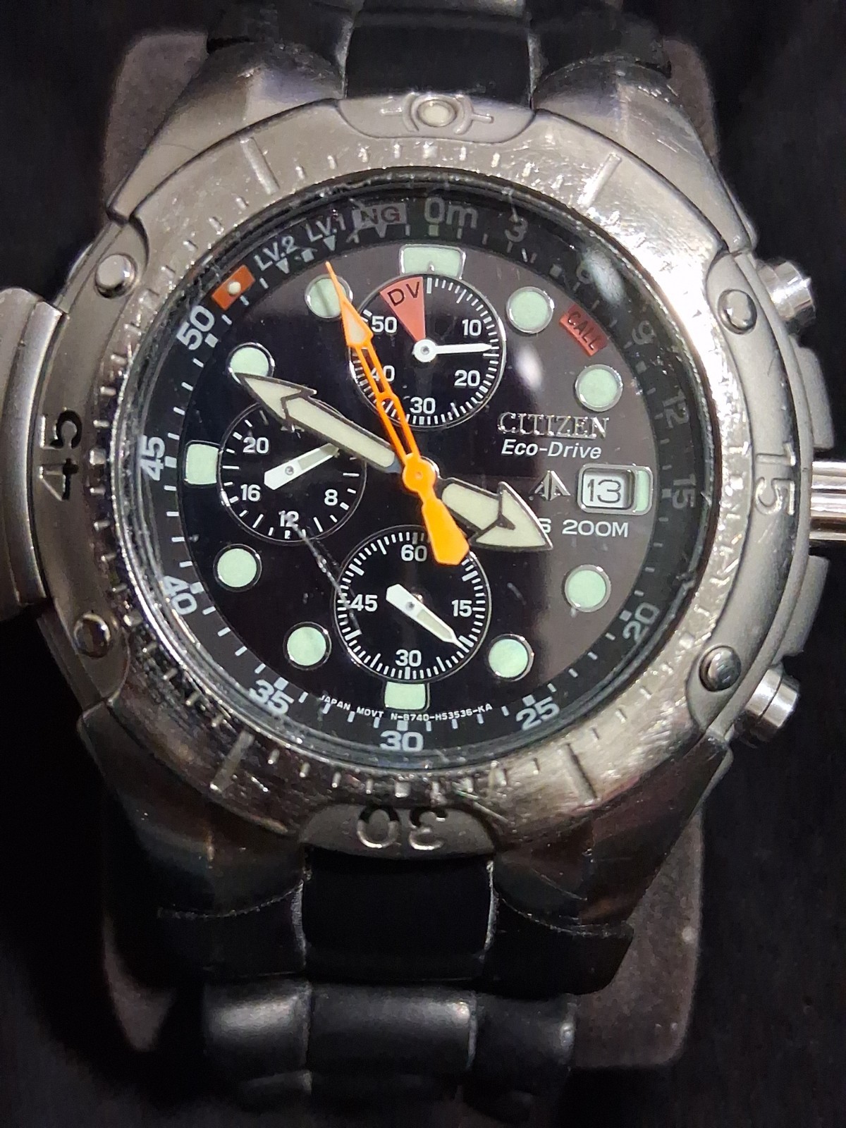 Vintage men’s Citizen Promaster Aqualand diver 200 m quartz watch 3740-H27244