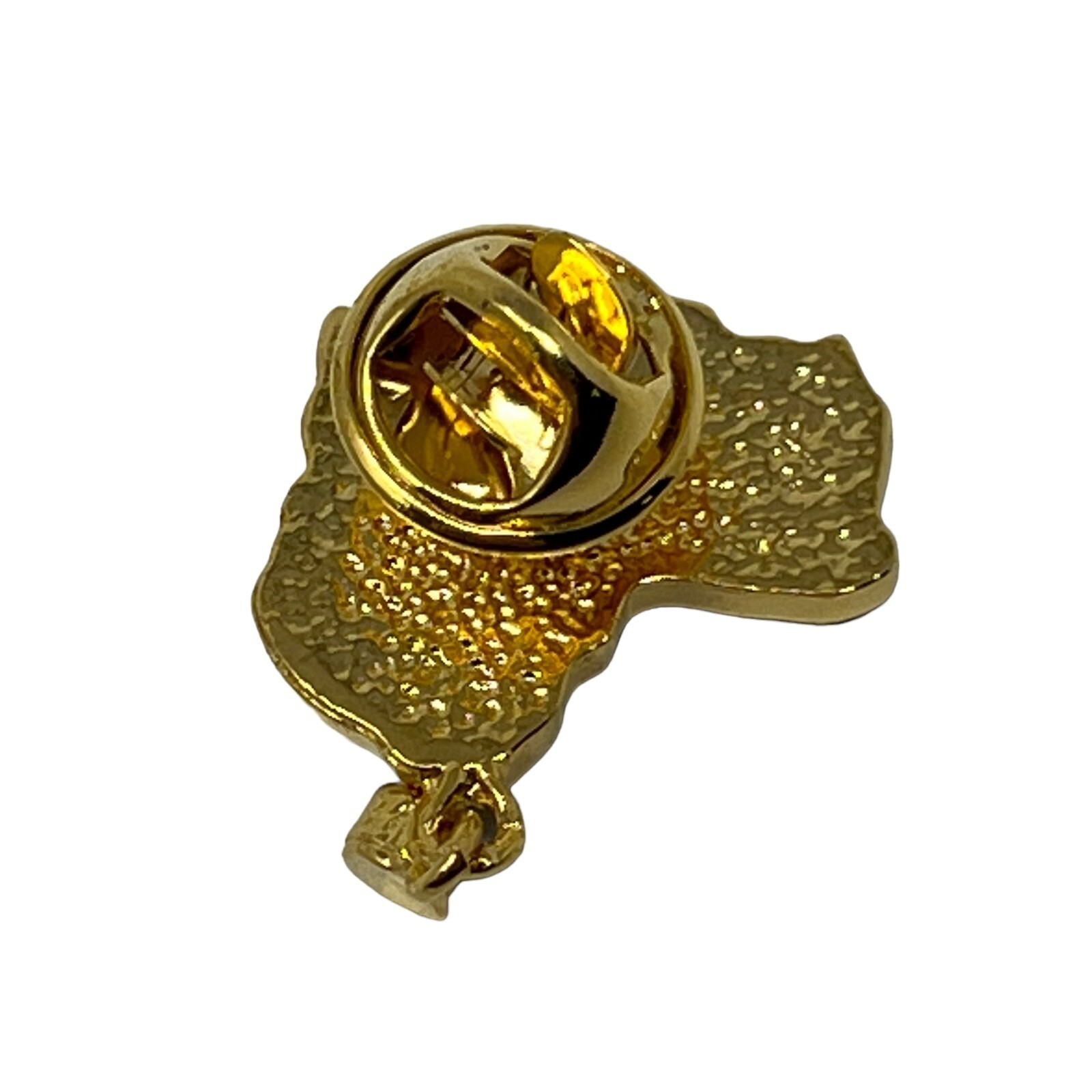 Australia Tasmania Map Brooch Green Enamel Gold Tone Tie Pin