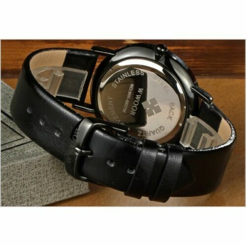 WWOOR Luxury Leather Strap Ultra Thin Dress Wrist Watch Mens Analog Quartz Watch