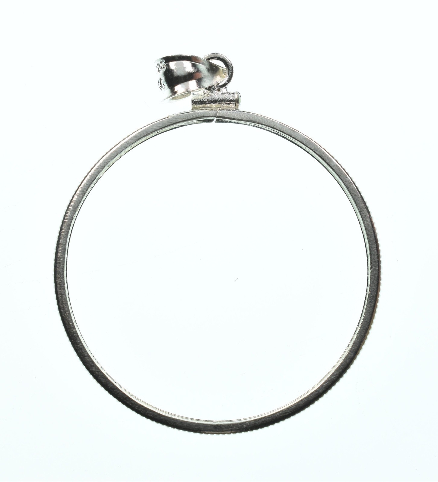 Sterling Silver 33 MM Coin Bezel Pendant Frame Edge *2400