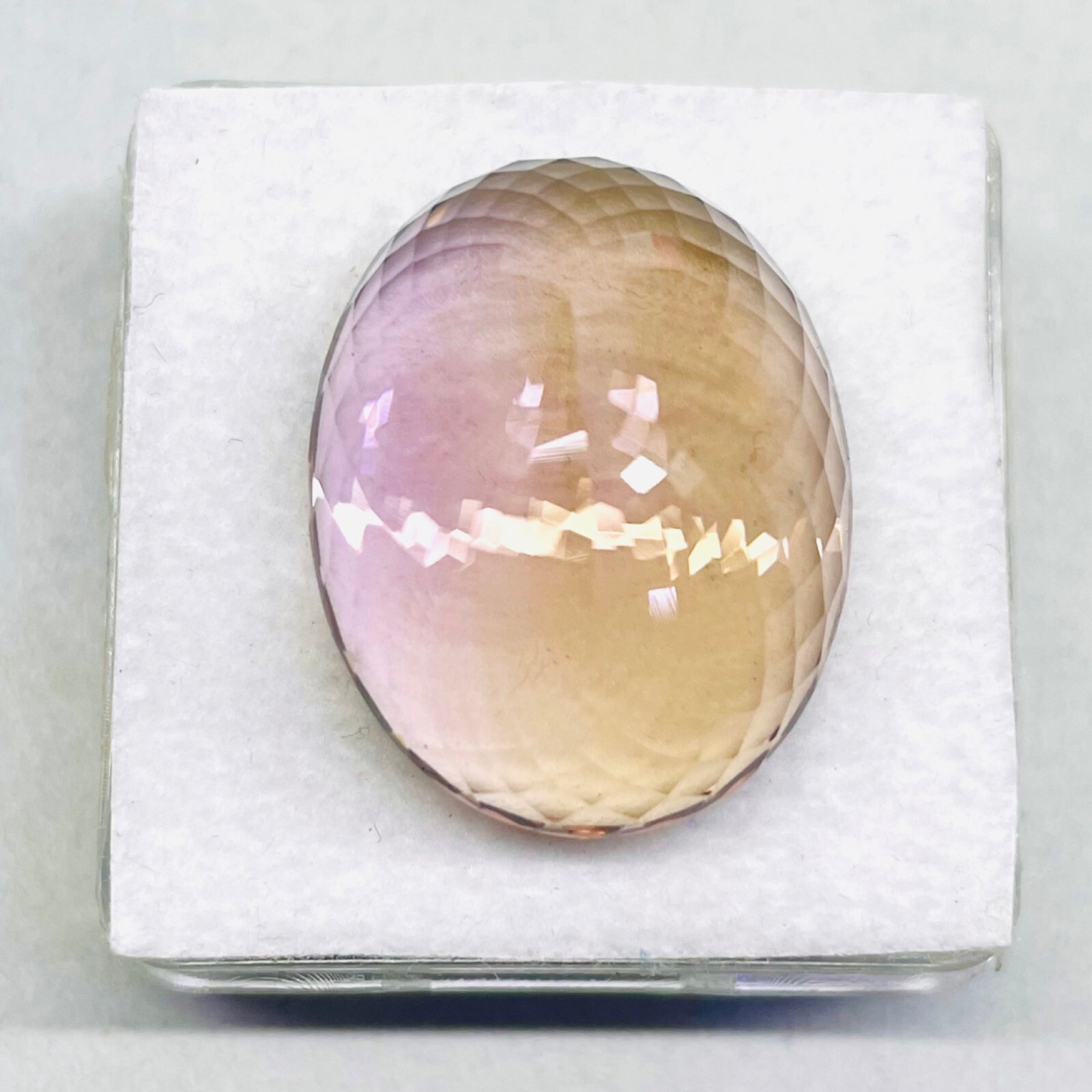 VVS 46 Cts Natural Bolivian Ametrine 25x20mm Oval Cut Untreated Loose Gemstone