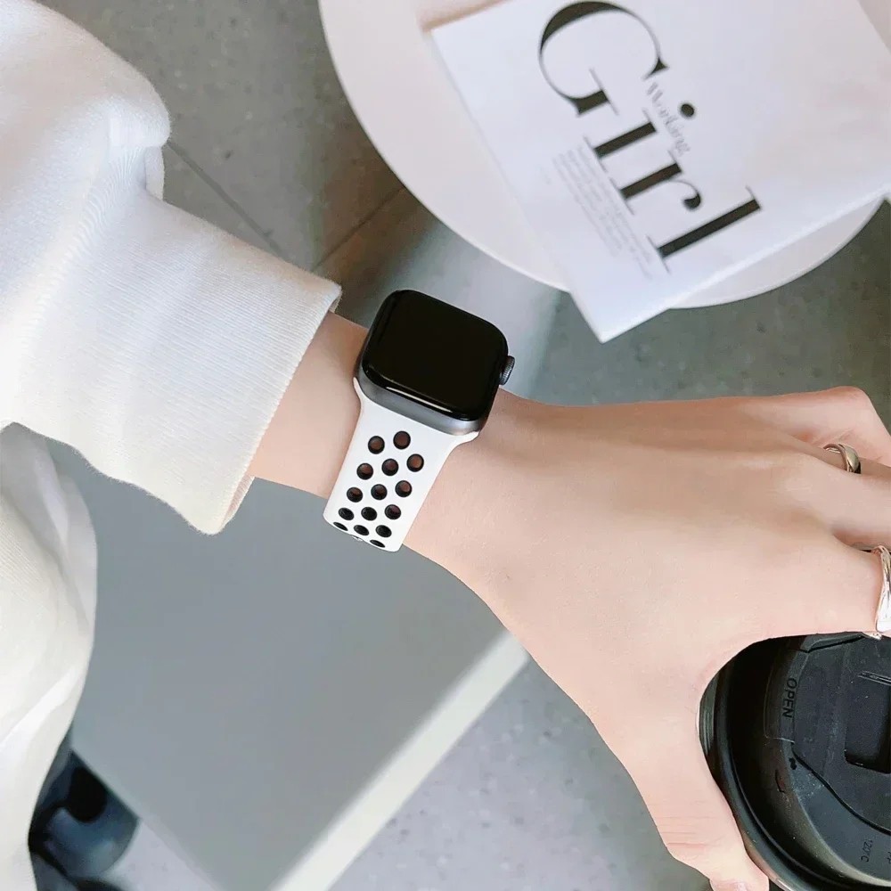 Silicone Sport Strap Band for Apple Watch Series 10 9 8 7 6 5 4 3 2 1 SE