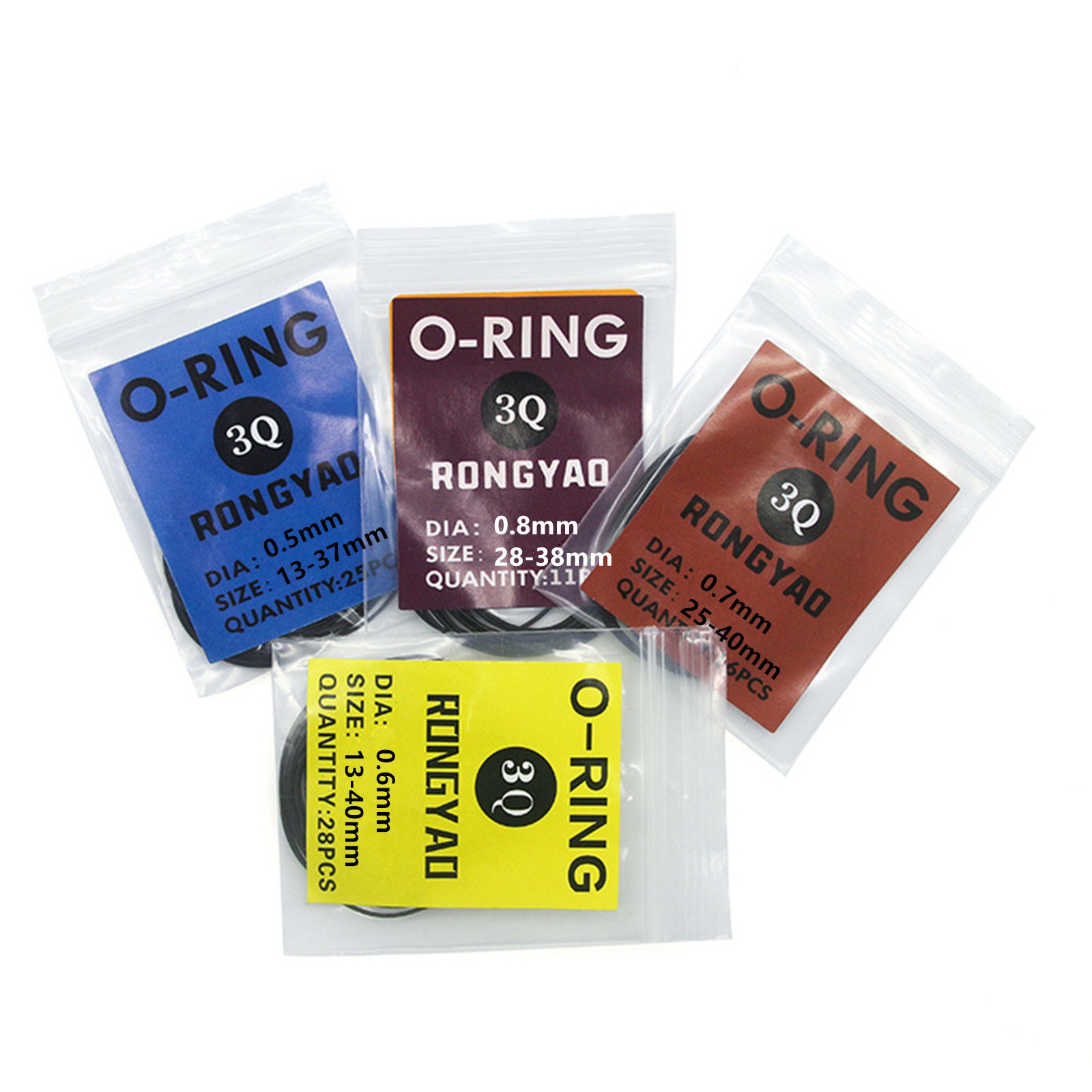 0.5/0.6/0.7/0.8mm Watch O-Ring Waterproof Rubber Gaskets Watchmaker Accessories