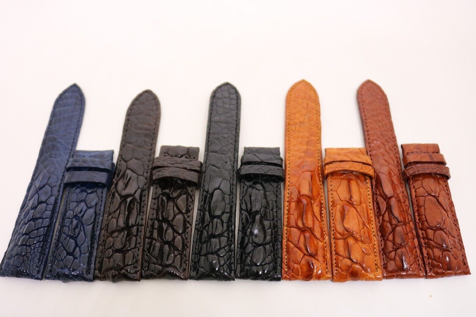 Handmade Crocodile Skin Leather Watch Strap Band 18mm/24mm