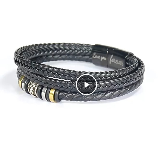 To My Son Gift for Son Bracelet Love from Mom, Dad Forever Birthday, Graduation