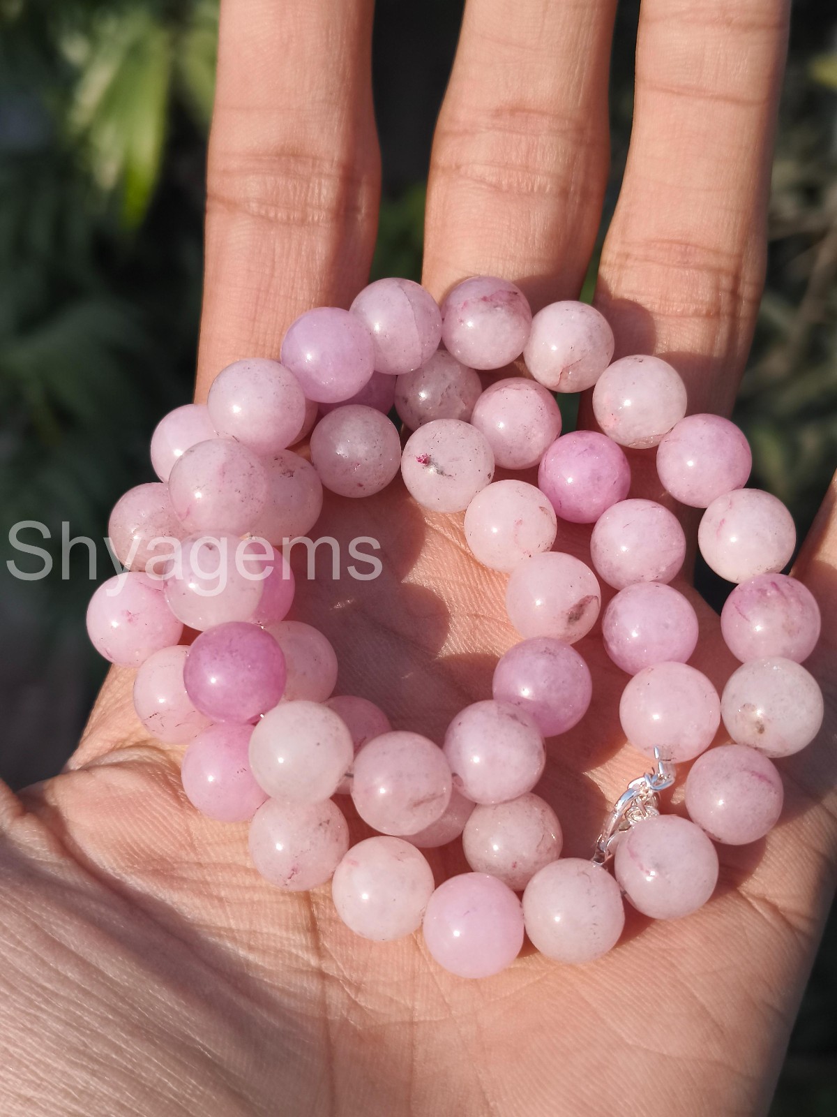 Natural Pink Opal Beaded Necklace, 10mm Round Gemstone Necklace, Pink Opal Jewe
