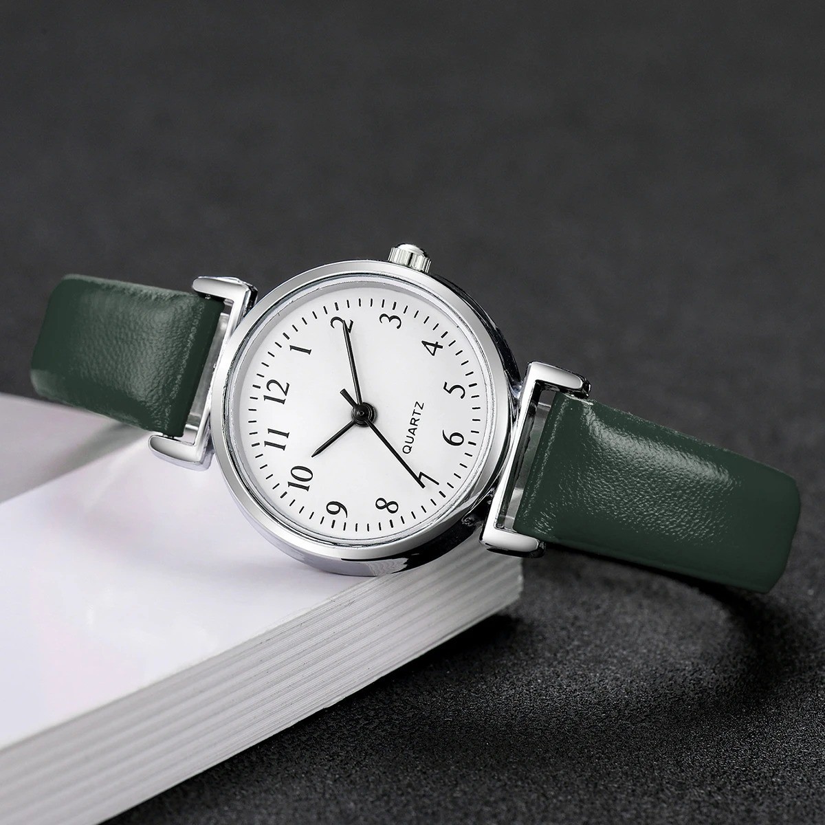 Fashion Small Dial Women’s Watch – Simple Leather Band, Analog Quartz Wristwatch