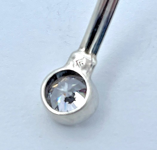Vintage Silpada Sterling Silver, Punctuation, CZ Cuff Flexible Bracelet, B2400