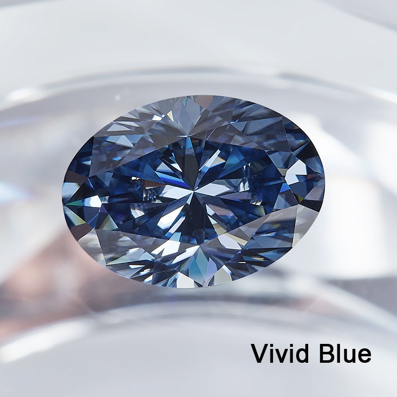 Hot Sale 0.1-10ct Oval Cut Multicolor Loose Moissanite GRA VVS1 Factory Directly