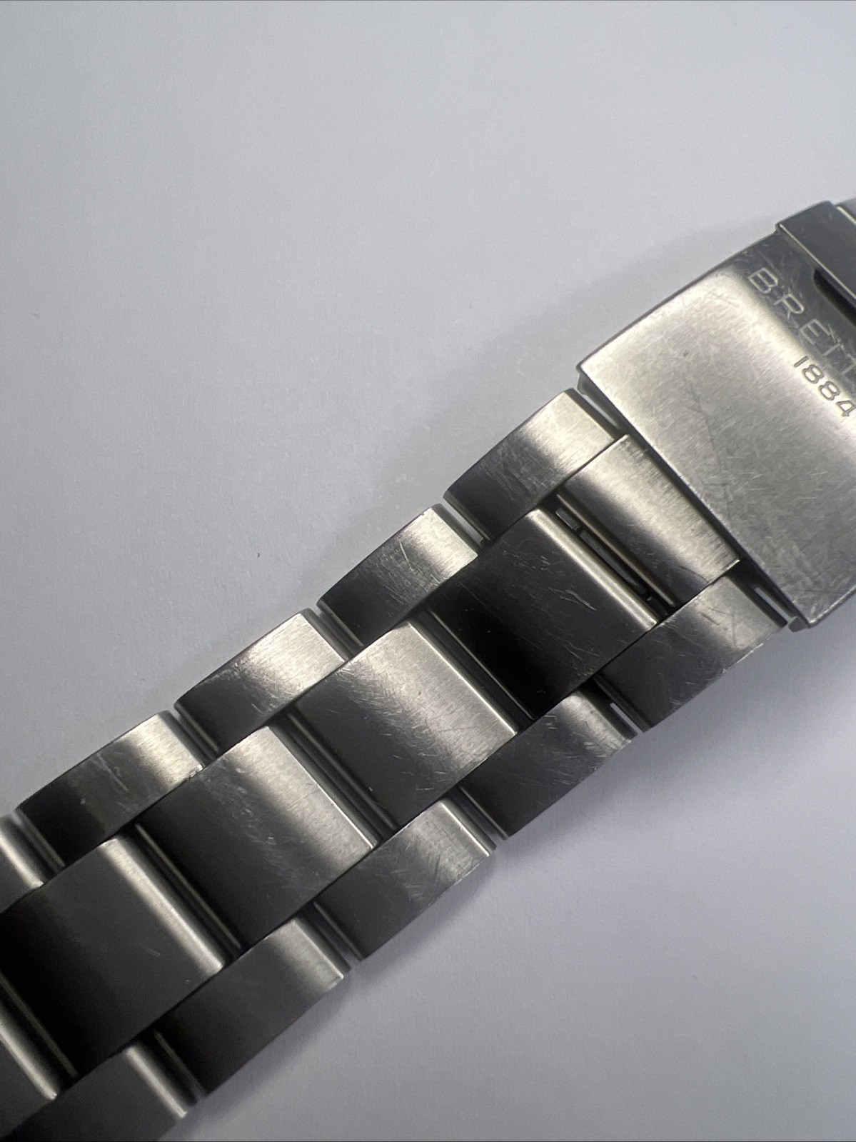 Authentic 22mm Breitling Brushed Satin Steel 162A Bracelet 20mm Deployant Clasp