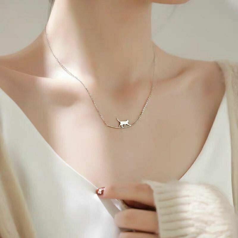 CAT PET KITTEN ANIMAL pendant 18″ 20″ 925 Sterling Silver Necklace women female