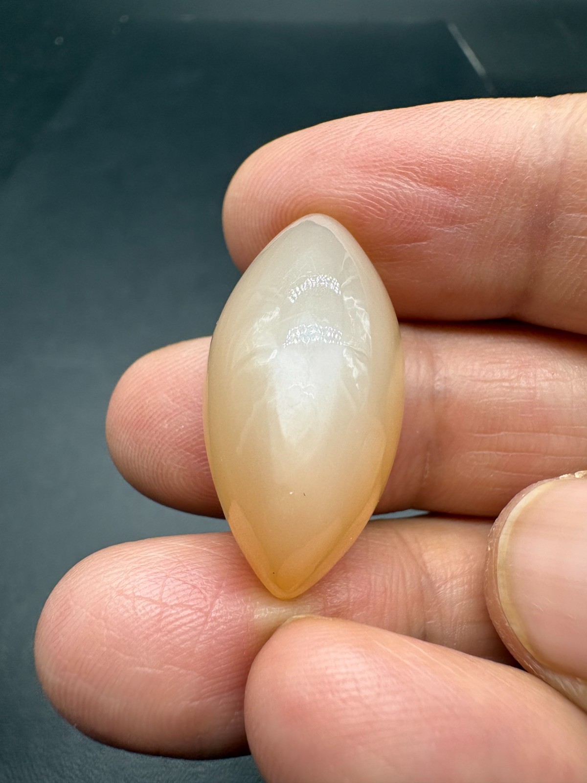 Natural Peach Moonstone Marquise Cabochon 30X15mm Loose Gemstone | 30.02 Carats