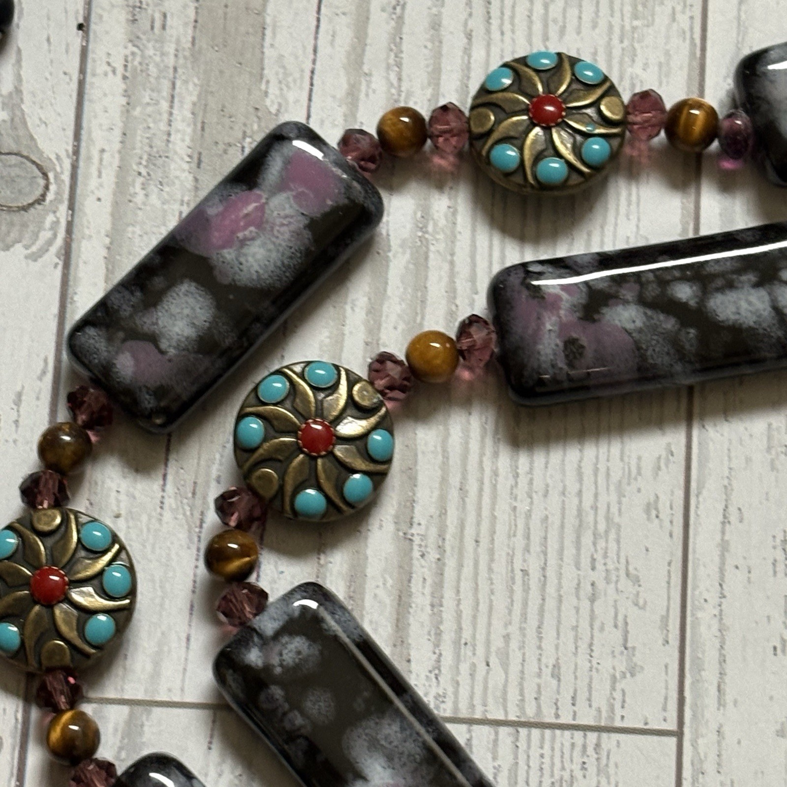 Vintage Tribal Nepal Tibetan Jewelry Lot Carved Trade Beads Nuts Stones Resin