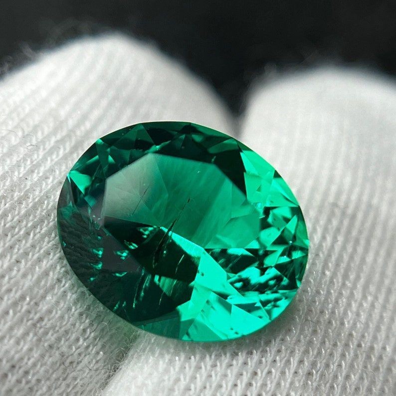 10Ct Natural Colombian Green Emerald Oval Cut Gemstone Loose emerald Jewelry Gem