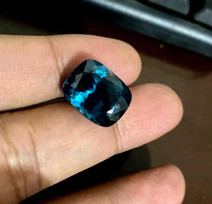10.20 Ct Natural Fancy Green Montana Sapphire Cushion Loose Certified Gemstone