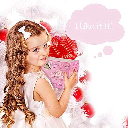 Kids Musical Jewelry Box for Girls with Drawer and Jewelry Set with Ballerina