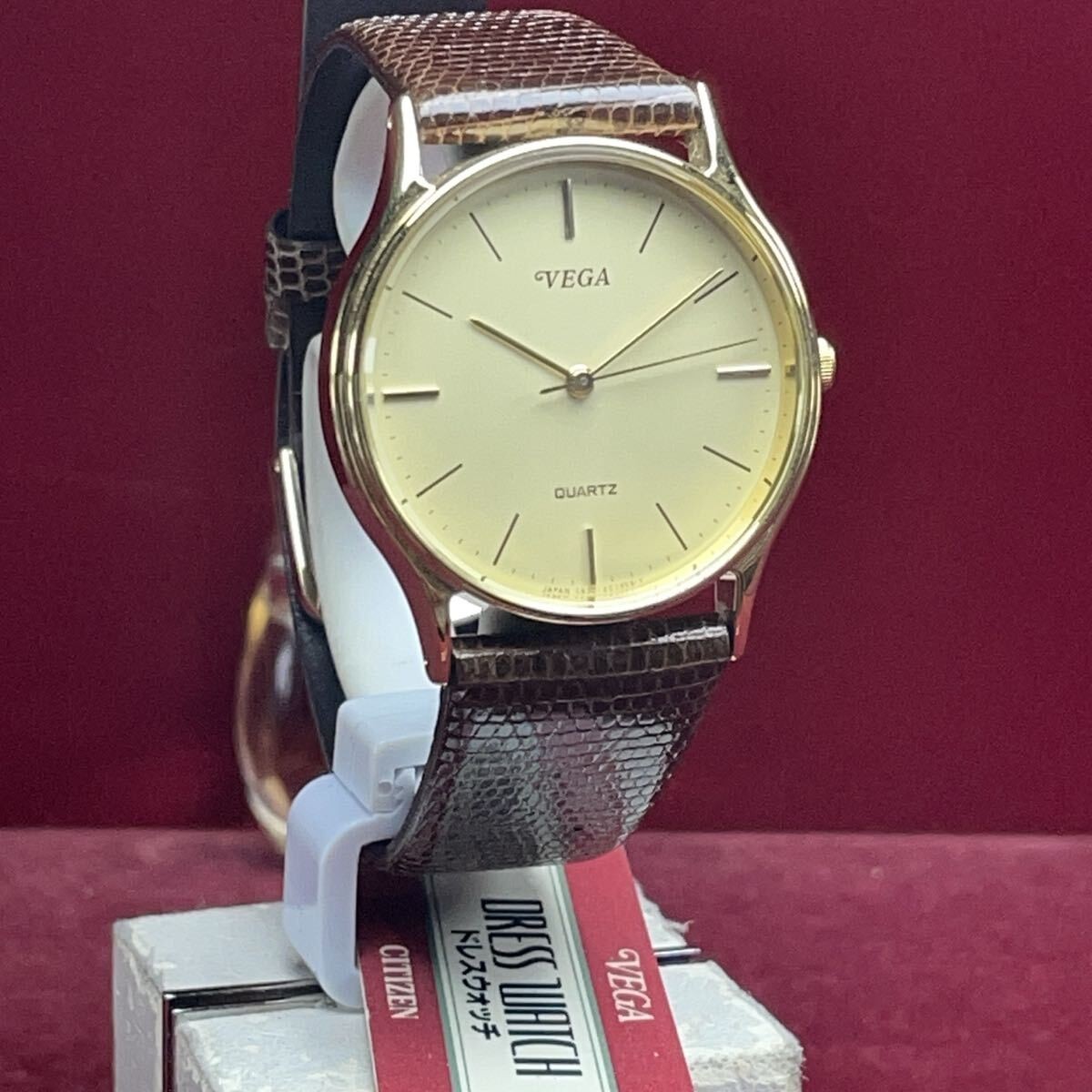 with Tag CITIZEN Vega Dress Watch Vintage Antique QUARTZ Working Item