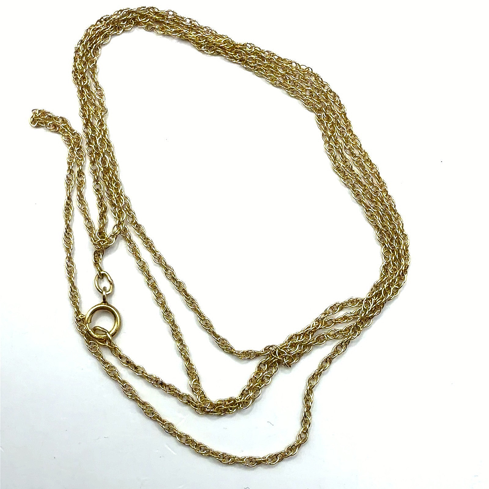 Vintage 14K Gold Filled Princess Pride 30 Inch Rope Chain Necklace 2.1 grams