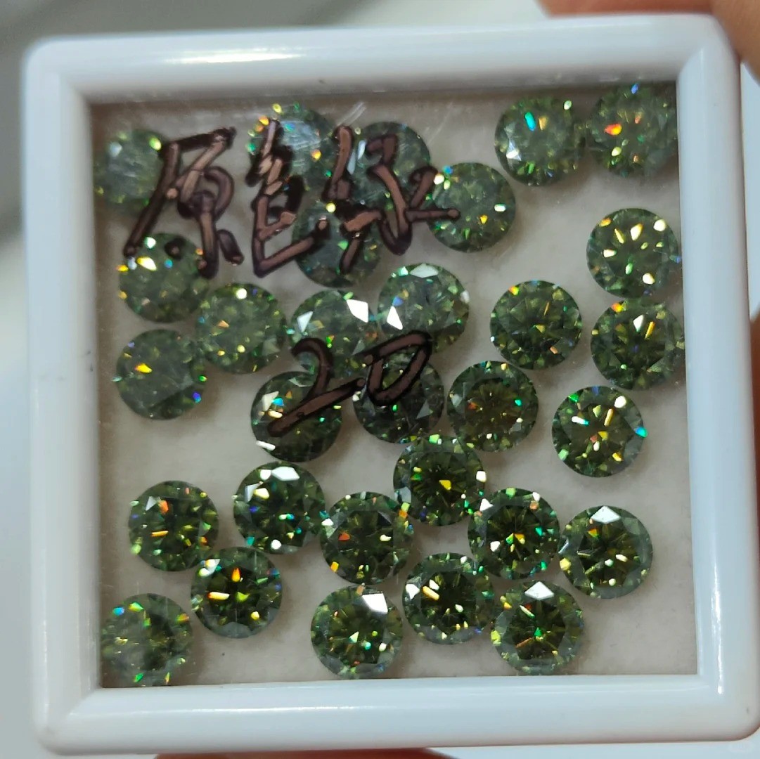 Wholesale Round Cut 1-10pcs VVS1 Colorful 0.5-3ct Moissanite GRA for Jewelry DIY