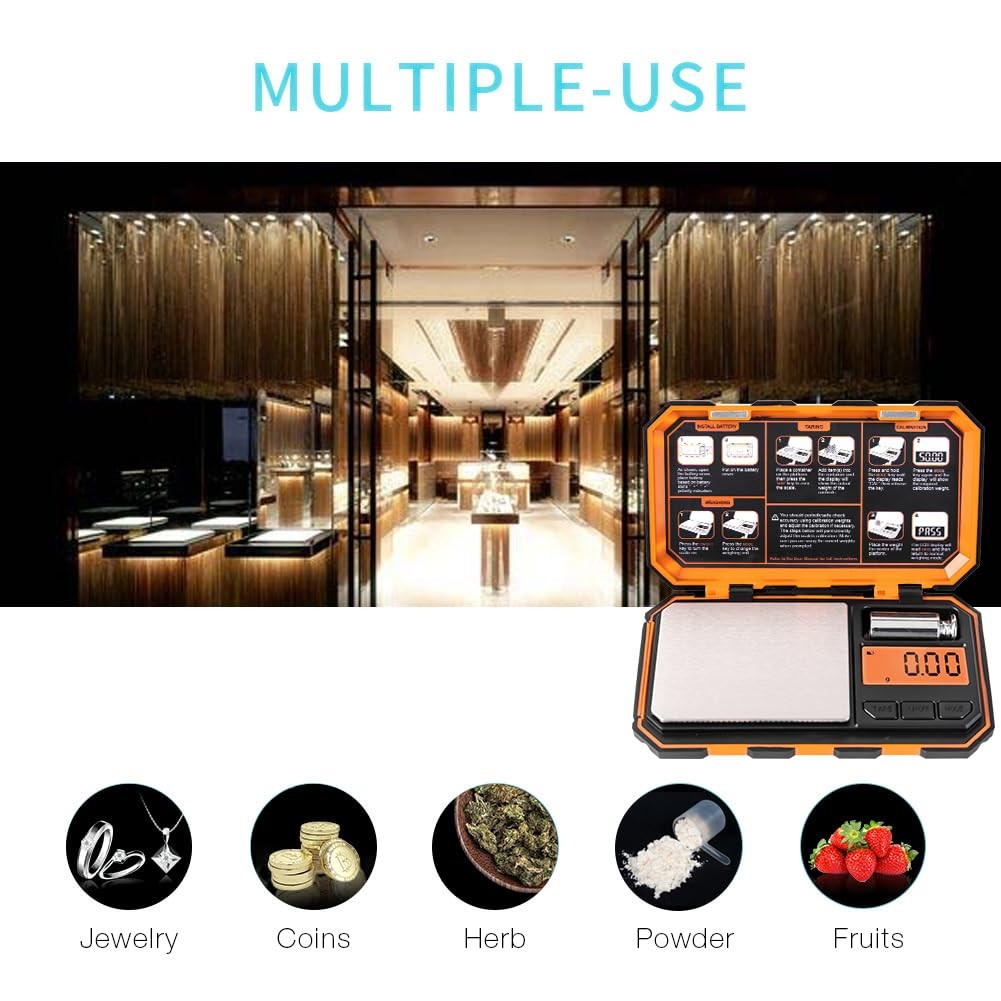 Fuzion Digital Pocket Scale 200g/0.01g, LCD, Tare for Food, Jewelry, Coffee